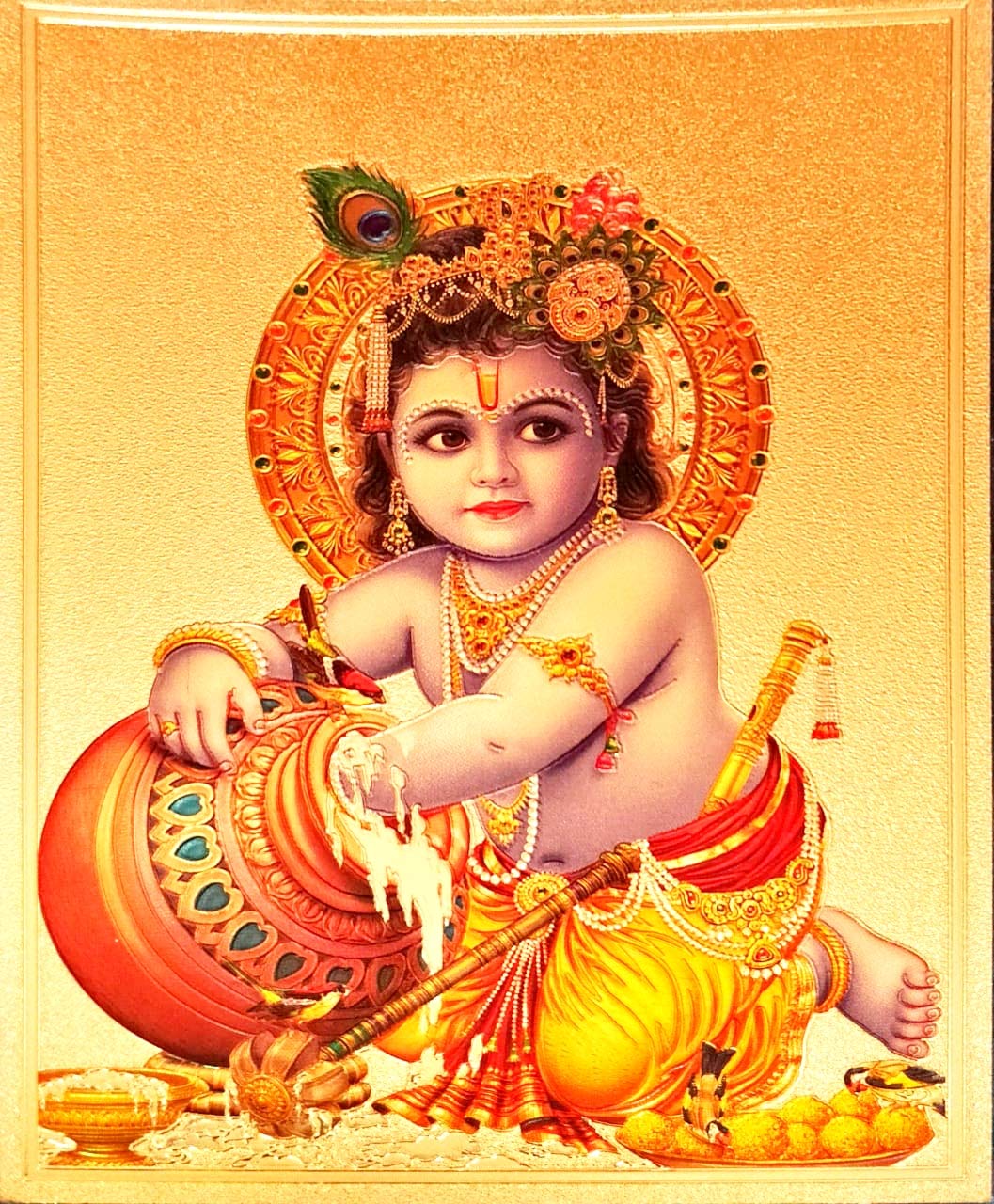 Suninow Bal Gopal Photo Frame For Pooja | Hindu Bhagwan Devi Devta Photo | God Photo Frames | Wall D?Cor Photo Frame | Photo Fra